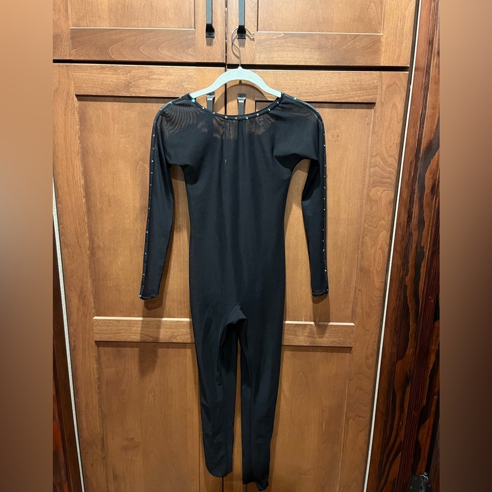 Black Long Sleeve Mesh Romper